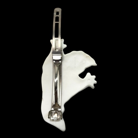 VTG 1989 Hallmark Halloween Ghost Barrette Hair Clip Boo! Slide Clasp 4.25" - Picture 4 of 5